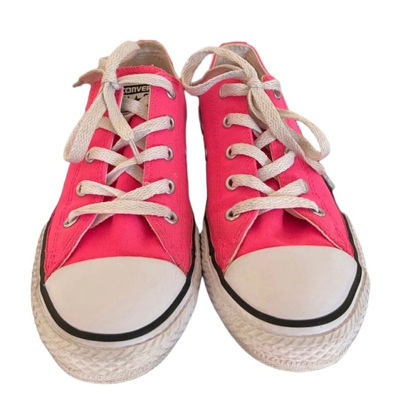 Converse All Star Ox Low Top Casual Tennis Shoes Sneakers Hot Pink Kids Size 2 - Picture 7 of 7